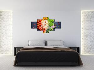 Obraz - Stół pełen warzyw (125x70 cm)