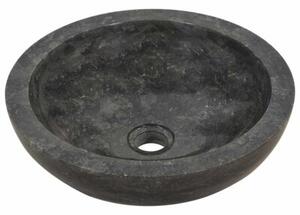 Umywalka, 40 x 12 cm, marmurowa, czarna