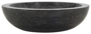 Umywalka, 40 x 12 cm, marmurowa, czarna