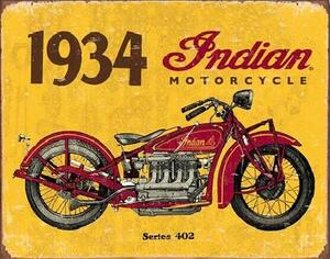 Metalowa tabliczka Indian Motorcycles - 1942, (40 x 31.5 cm)