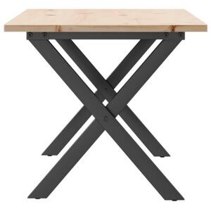 Stolik kawowy z nogami w kształcie litery x, 100x50x45 cm
