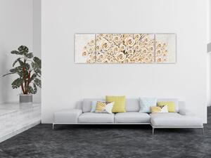 Obraz drzewa kwiatowego (170x50 cm)