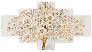 Obraz drzewa kwiatowego (125x70 cm)