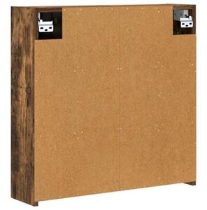 Szafka z lustrem do łazienki dąb wędzony 63,5 x 16 x 62,5 cm