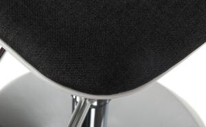 Krzesło barowe z tkaniny G21 Lima, czarne
