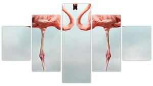 Obraz dwóch flamingów (125x70 cm)