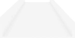 Półki ścienne, 4 szt., białe, wysoki połysk, 80x9x3 cm