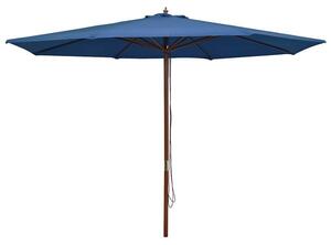 Parasol ogrodowy na drewnianym słupku, 350 cm, niebieski