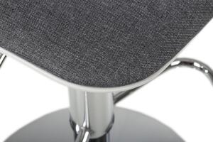 Krzesło barowe z tkaniny G21 Lima, szare