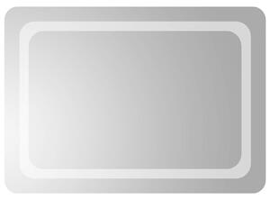 Lustro łazienkowe LED przezroczysty 70 x 50 cm szkło hartowane