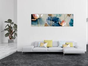 Obraz z kwiatami (170x50 cm)