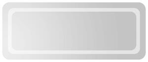 Lustro łazienkowe LED przezroczysty 100 x 40 cm szkło hartowane