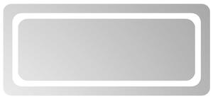 Lustro łazienkowe LED przezroczysty 90 x 40 cm szkło hartowane