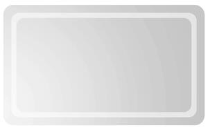 Lustro łazienkowe LED przezroczysty 100 x 60 cm szkło hartowane
