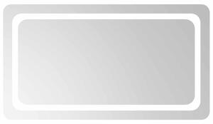 Lustro łazienkowe LED przezroczysty 90 x 50 cm szkło hartowane