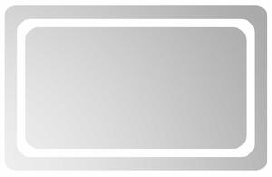 Lustro łazienkowe LED przezroczysty 80 x 50 cm szkło hartowane