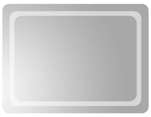 Lustro łazienkowe LED przezroczysty 80 x 60 cm szkło hartowane