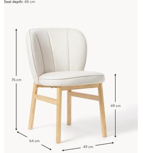 Krzesło tapicerowane z drewnianymi nogami Terry