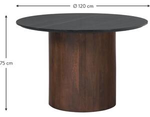 Okrągły stół do jadalni z marmuru Abby, Ø 120 cm