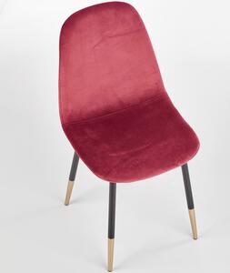 Eleganckie krzesło K379 w stylu glamour - bordowe