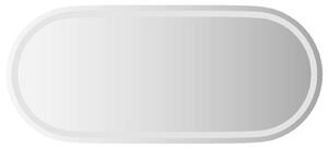 Lustro łazienkowe LED przezroczysty 100 x 45 cm szkło hartowane