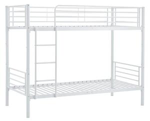 Białe metalowe łózko piętrowe 90x200 G1-W12