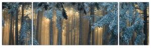 Obraz zaśnieżonego lasu (170x50 cm)
