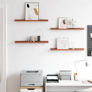 Modularna drewniana półka Ścienna czerwona 60 cm z 4 półkami