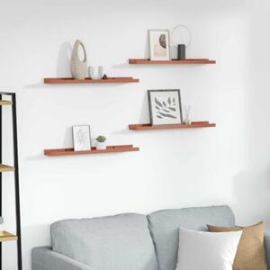 Modularna drewniana półka Ścienna czerwona 60 cm z 4 półkami