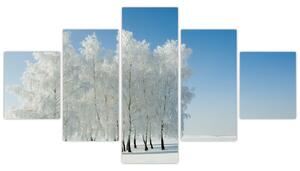 Obraz zaśnieżonego krajobrazu (125x70 cm)