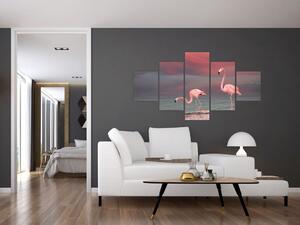 Obraz flamingów (125x70 cm)