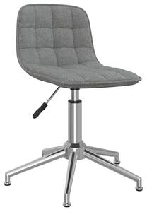Obrotowe krzesło biurowe, jasnoszare, obite tkaniną