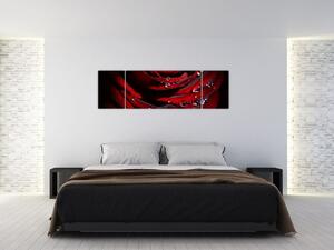 Obraz - Detal róży (170x50 cm)