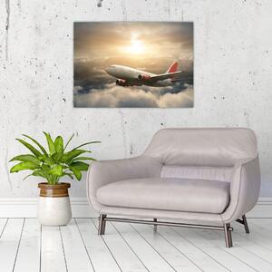 Obraz - Samolot w chmurach (70x50 cm)