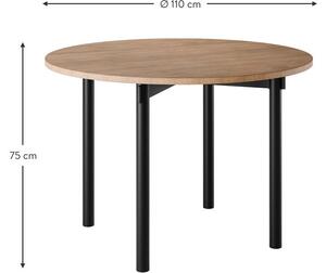Okrągły stół do jadalni Mavi, Ø 110 cm
