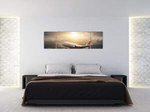 Obraz - Samolot w chmurach (170x50 cm)