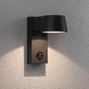 Paulmann Lampa zewnętrzna z czujnikiem ruchu Capea, czarny, aluminium, nowoczesny