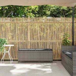 Ławka ogrodowa z poduszką szara 110x30x40,5 cm polirattan