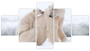 Obraz - Niedźwiedzie polarne (125x70 cm)