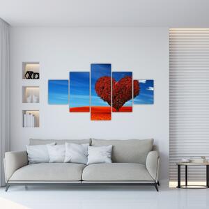 Obraz - Serce z drzewa (125x70 cm)