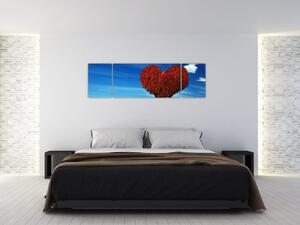Obraz - Serce z drzewa (170x50 cm)