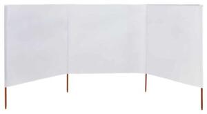 Parawan 3-skrzydłowy z tkaniny, 400x160 cm, piaskowy biały