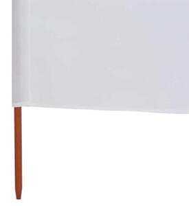 Parawan 3-skrzydłowy z tkaniny, 400x160 cm, piaskowy biały