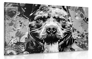Obraz ilustracja psa w wersji czarno-białej