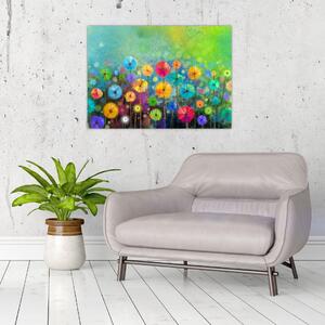 Obraz - Abstrakcyjne kwiaty (70x50 cm)
