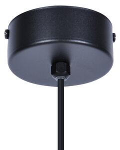 Pojedyncza lampa czarna wisząca z kloszem 14 cm K-4920 z serii SAVOY