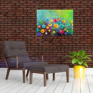Obraz - Abstrakcyjne kwiaty (70x50 cm)