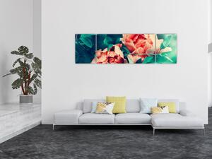 Obraz wiosennych kwiatów (170x50 cm)