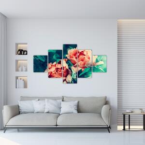 Obraz wiosennych kwiatów (125x70 cm)