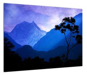 Obraz - Nocne niebo w Nepalu (70x50 cm)